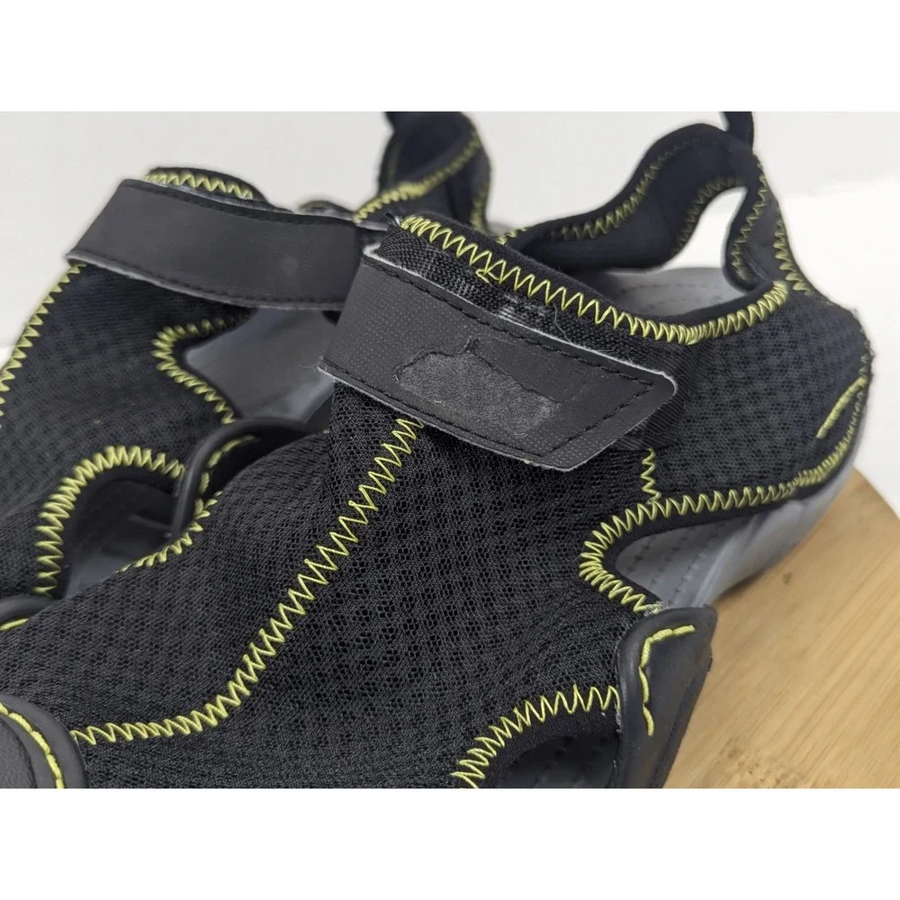 Crocs Mens Swiftwater Mesh Fisherman Deck Sandals Black Size 12